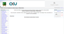 Desktop Screenshot of moodle.ckubialystok.pl